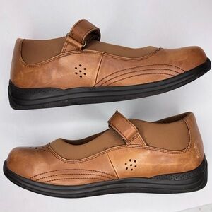 Drew Womens Rose 14375-82 Brown Leather Casual Mary Jane Shoe Size 10 WW
